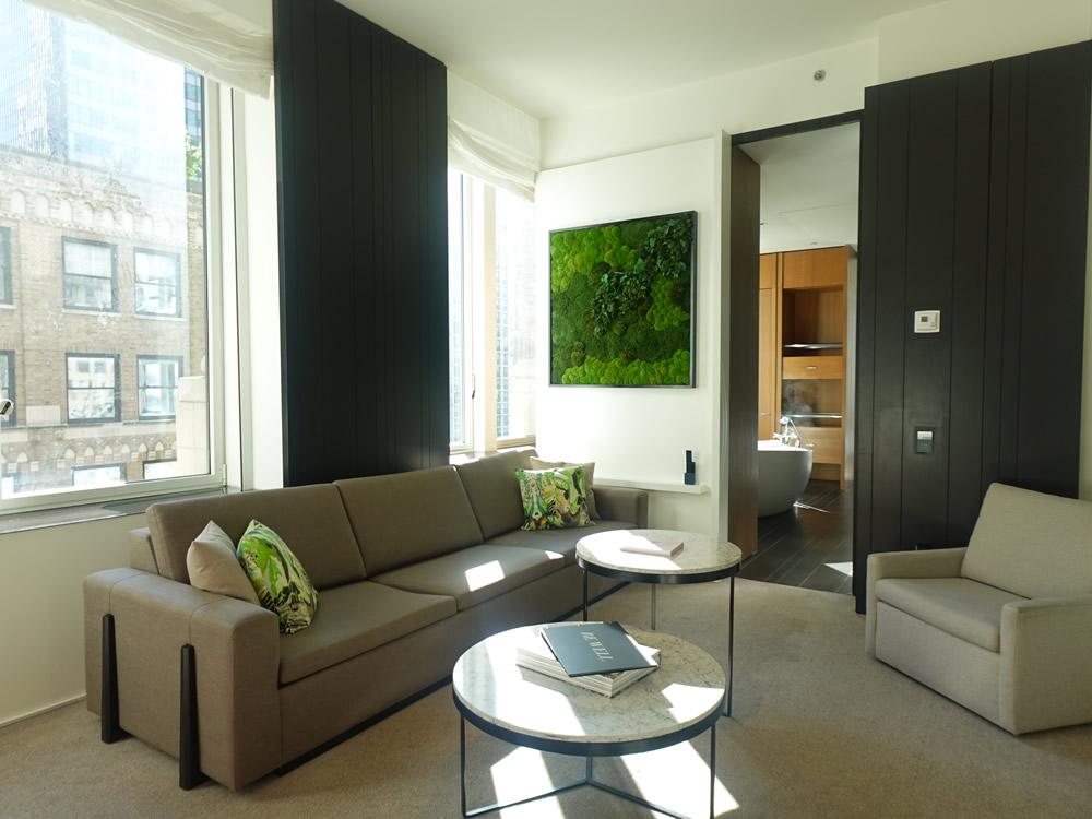 ニューヨークのホテル「Andaz 5th Avenue」のウェルネススイートルーム