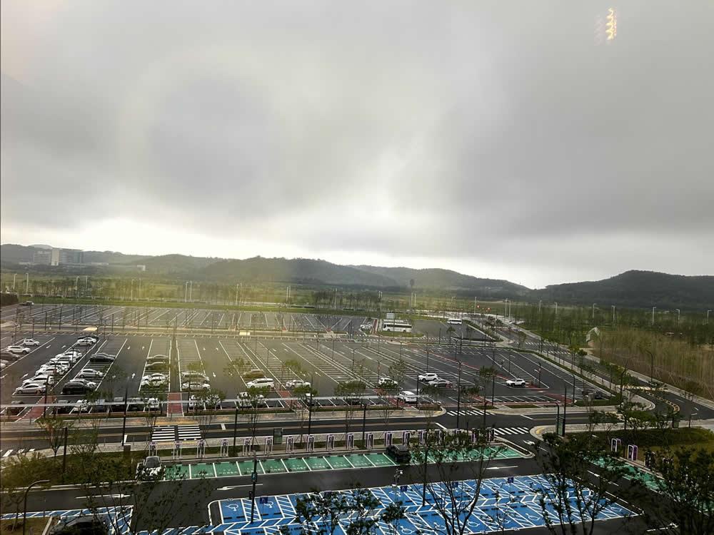 ベランダからの風景写真